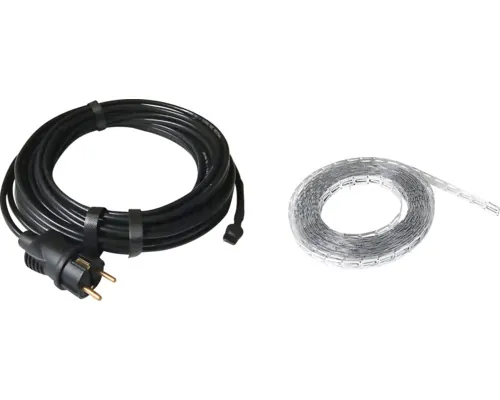 Cablu degivrare jgheaburi/burlane, inclusiv ștecăr și termostat, 600 W, 20 m, 230 V buc