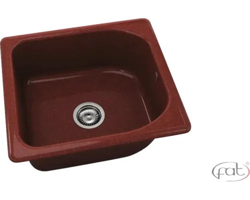 Chiuvetă bucătărie granixit 1 cuvă FAT Firebrick 60x51 cm roșu cărămiziu buc