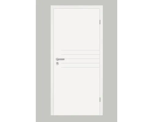 Foaie de ușă Pertura Perla 06 albă 86,0x198,5 cm stânga buc