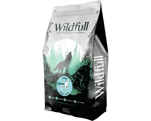 Hrană uscată pentru câini ultra-premium Wildfull Adult Mediu-Maxi cu miel 12 kg buc