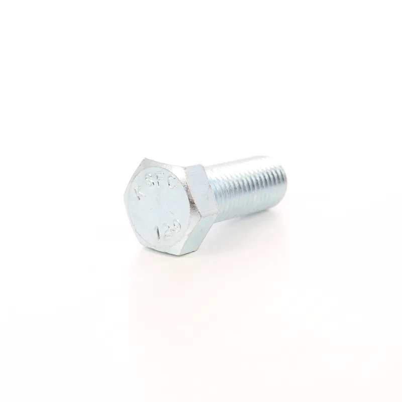 Surub cu cap hexagonal, filetat complet, otel, zincat alb, M20 x 80 mm buc