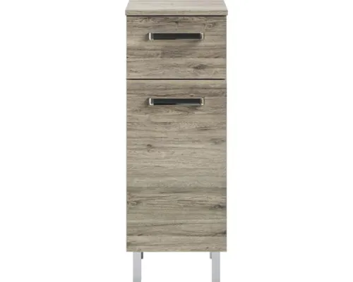 Dulap baie pe sol 30x81,0 cm PAL stejar Sanremo pelipal Offenbach 1 ușă batantă 1 sertar buc