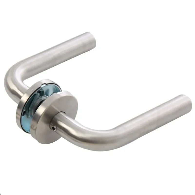 Maner cu rozeta rotunda pentru usa lemn, Lisa Gato BB(K) RR52 SS, otel, argintiu, 130 x 52 mm buc
