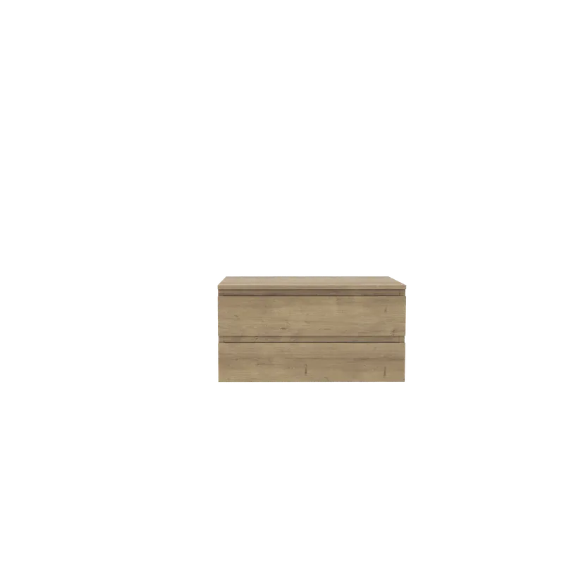 MOBILIER BAIE CU BLAT DALET LINE, MDF FURNIRUIT NUC W5738, 2 SERTARE, 80 CM