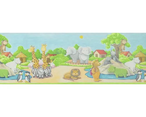 Bordură tapet cameră copii A.S. Création Only Borders Zoo 5 m x 17 cm rola