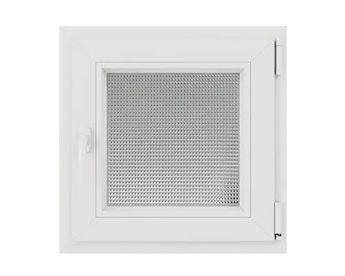 Fereastră PVC termopan 4 camere 56x56 cm albă dreapta deschidere dublă (geam mat/krizet) buc