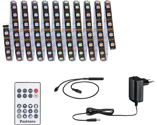 Bandă LED RGBW Paulmann DynamicLED 3m 5W, incl. telecomandă, alimentator & transformator buc