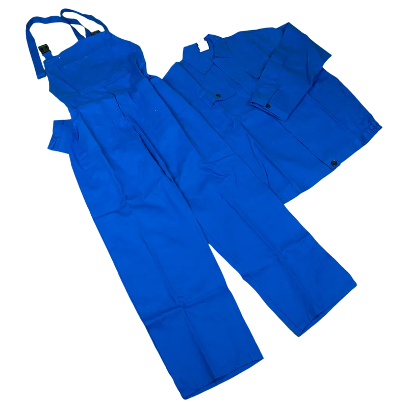 Costum salopeta cu pieptar Mex, 100% bumbac sanforizat, marimea 56, bleumarin