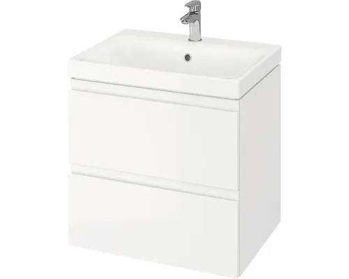 Dulap bază lavoar baie suspendat Cersanit MODUO 60 cm MDF alb cu sertare buc