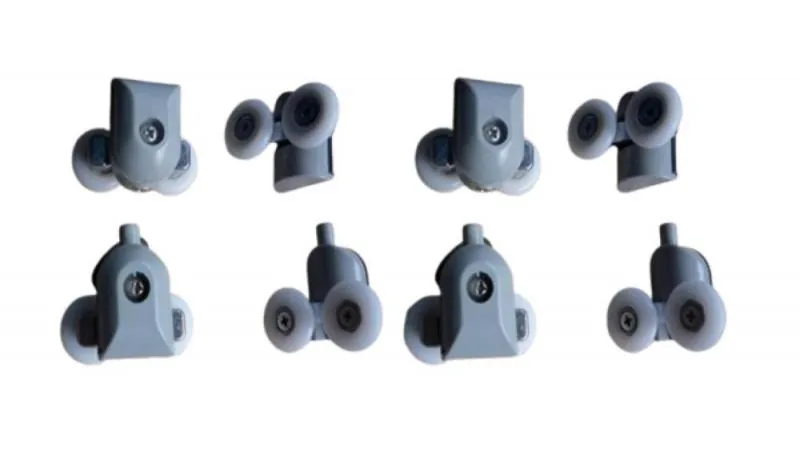 Set rola dubla, Kroner, pentru usa cabina de dus (1 set = 4 role superioare+ 4 role inferioare), geam 5-6 mm, diametru rola=23 mm set