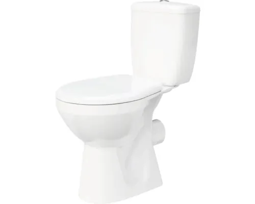 Set vas WC cu rezervor, mecanism și capac Cersanit Rhodos, evacuare orizontală, alb buc