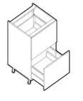 CORP INFERIOR BUCATARIE, FORMMAT, 2 SERTARE, 45 CM, PAL MELAMINAT EGGER CAT 1-2