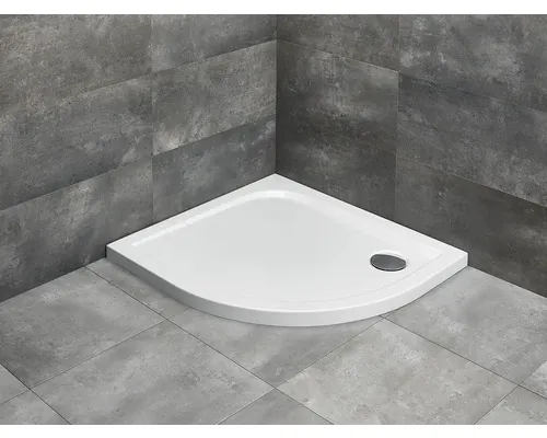 Cădiță de duș semirotundă Radaway Delos E 90x80x4,5 cm acril alb SDE9080-01L buc