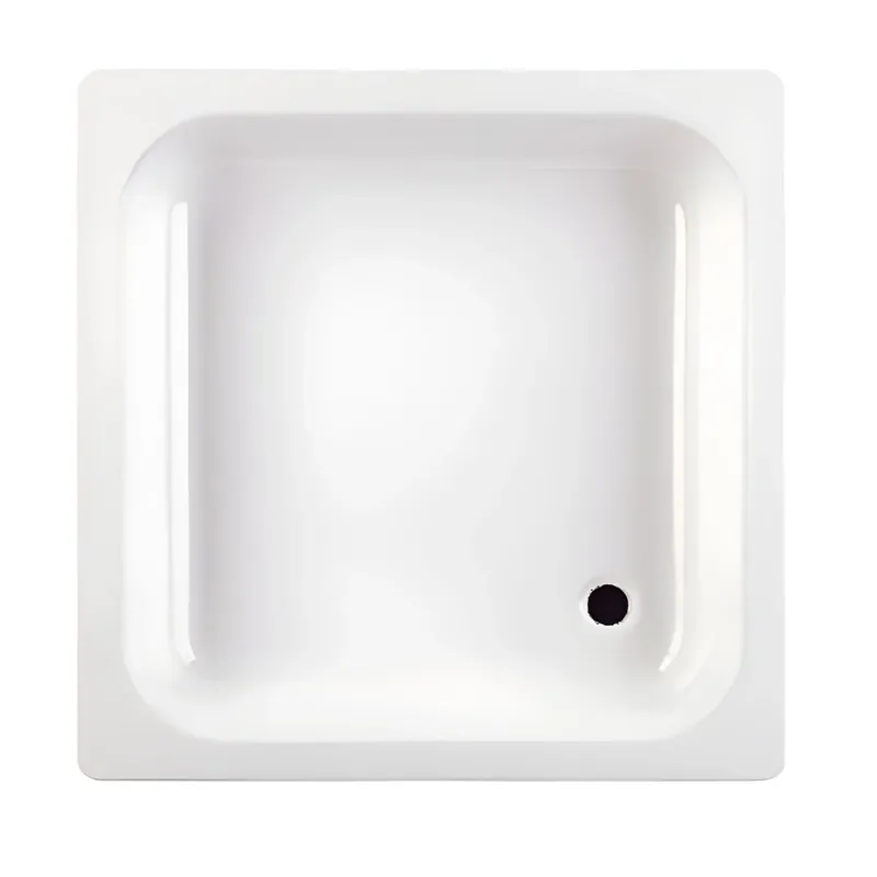 Cadita dus patrata Fayans 202804, tabla de otel, alb, 90 x 90 x 14.5 cm buc