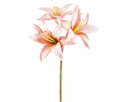 Floare artificială mini Amaryllis H 76 cm roz piersică buc