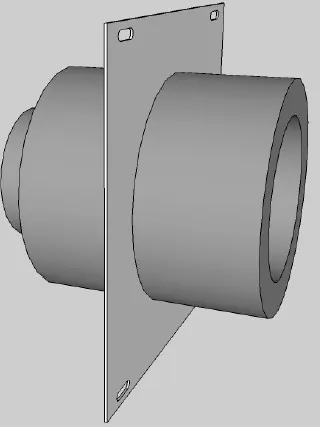 Trecere prin zid, pentru cos de fum izolat, FI, D.120mm