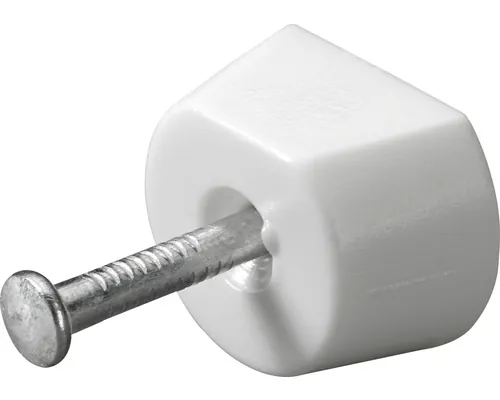 Suport poliță cu cui Hettich Ø14,5x7,5 mm, plastic alb, pachet 100 bucăți pac