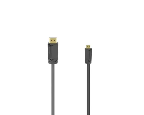 Cablu audio/video HDMI tip A- tip D(micro) 4K HD Hama 1,5m negru (conectori tată auriți) buc