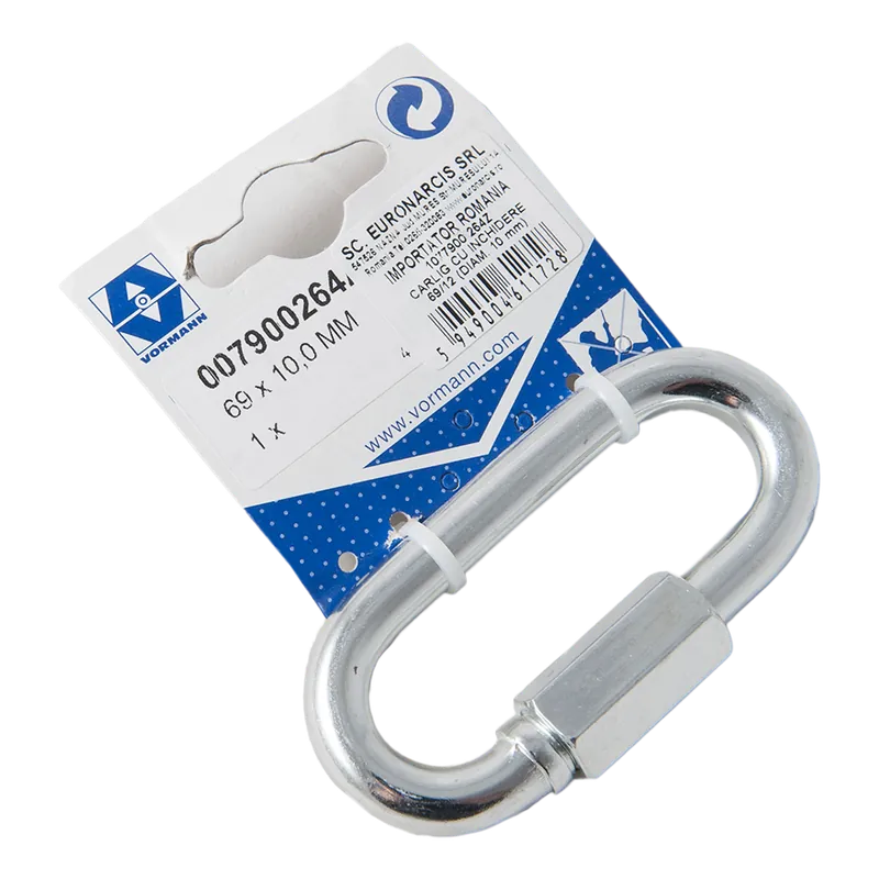 Carlig carabina cu surub, otel, 69/12 x 90 x 10 mm