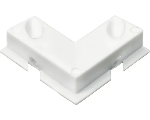 Colțare pentru fixat PFL bază sertare Hettich 35x35x8 mm, plastic alb, 4 bucăți pac
