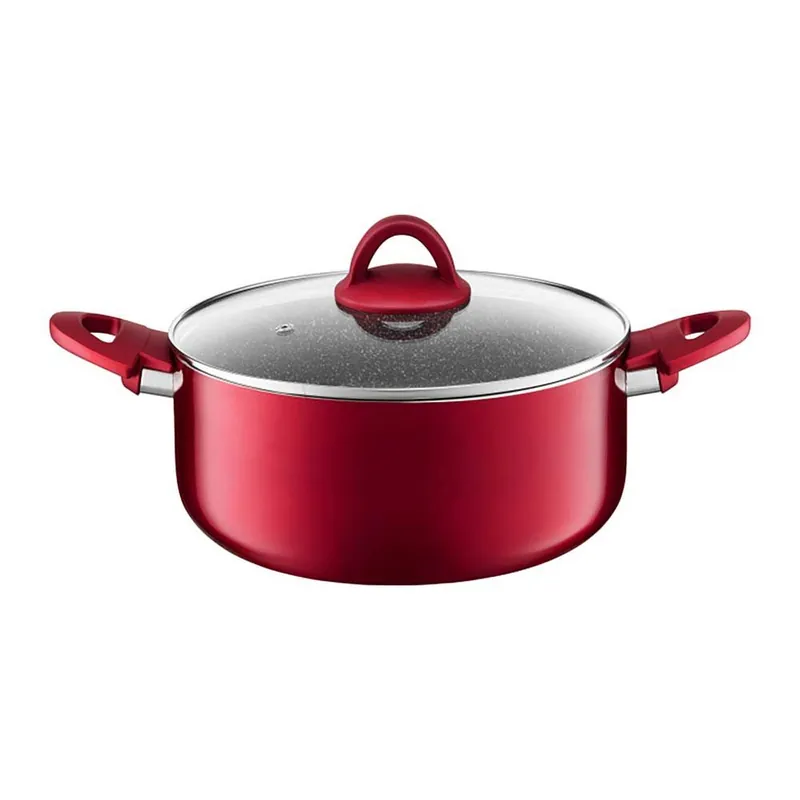 OALA ALUMINIU, CU CAPAC STICLA, ACOPERIRE QUALUM BASIC JASPER, ROSU