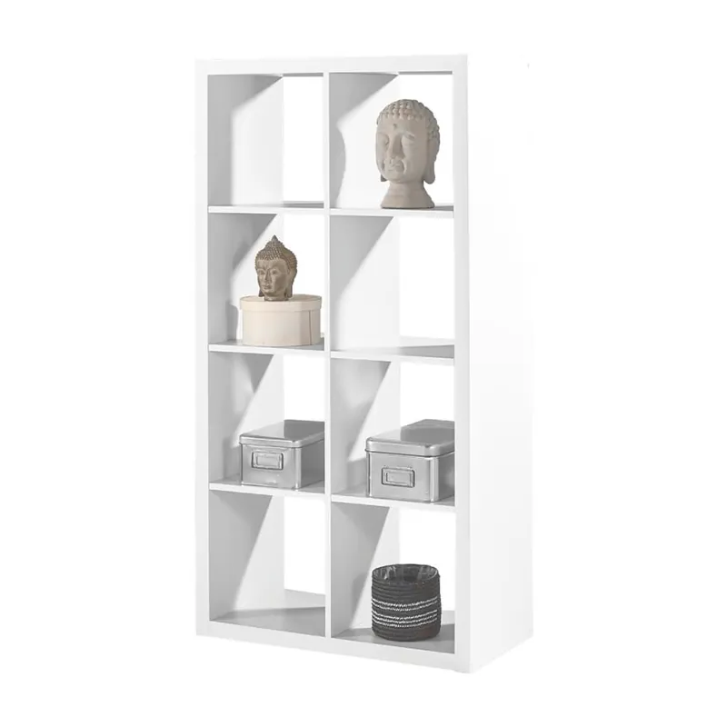 Corp modular Cube, 77x38x147 cm, culoare alb, MDF