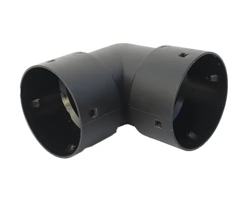 Element colț ACO 90° Ø 100 mm plastic negru buc