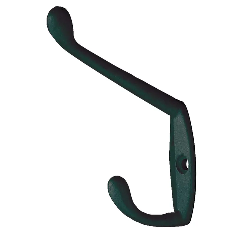 Cuier mobila cu 2 agatatoare, zamac, negru, pentru baie, dormitor, hol, prindere pe mobila / perete, 494.10.19 buc