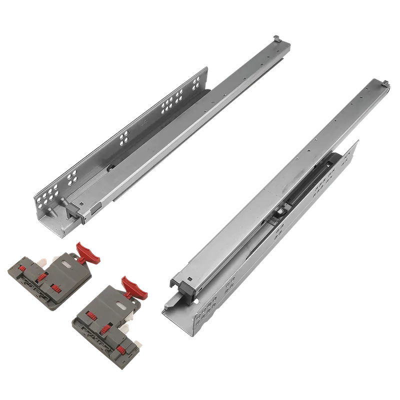 Glisiera ascunsa Teko, extractie totala, amortizare, otel si plastic, zincat, 35 kg, 300 mm