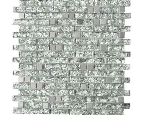 Mozaic sticlă XCM MV728 mix verde-gri 29,8x30,4 cm buc