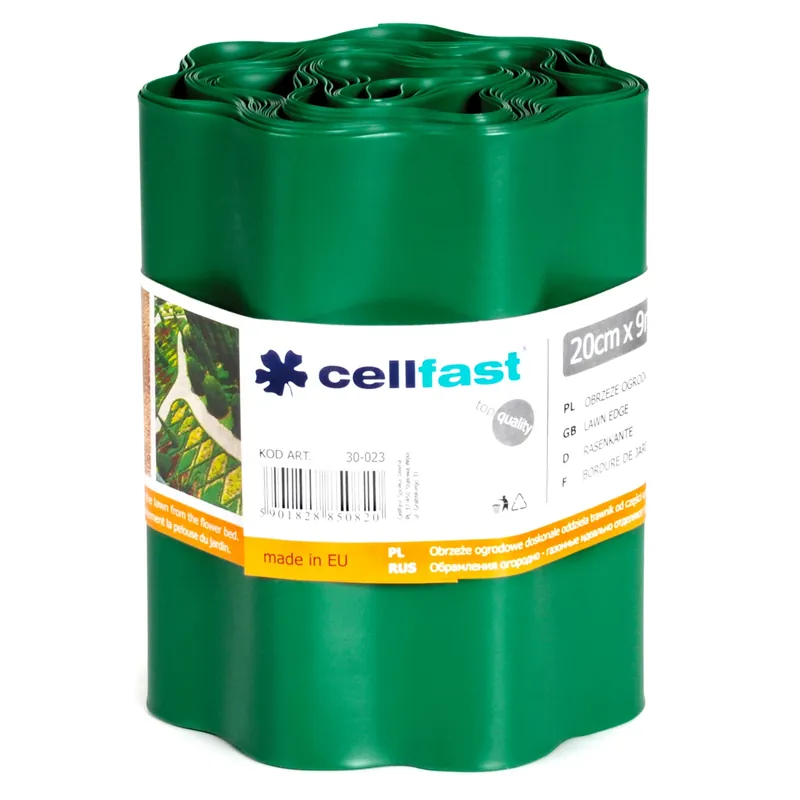 Separator gazon Cell Fast, plastic, verde inchis, 20 cm x 9 m buc
