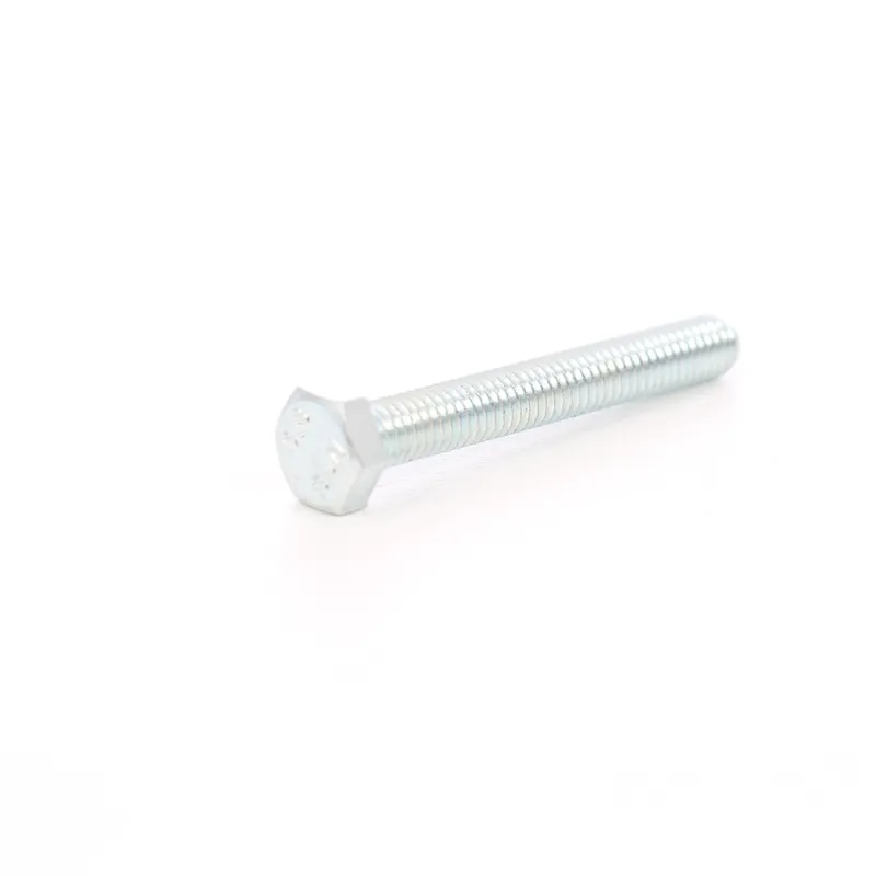 Surub cu cap hexagonal, filetat complet, otel, zincat alb, M6 x 30 mm buc