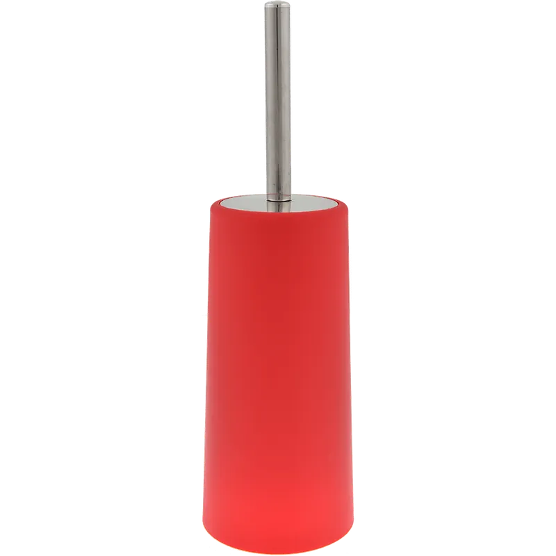 Perie WC MSV Slim, polipropilena/metal inoxidabil, rosu, 10 x 22 cm