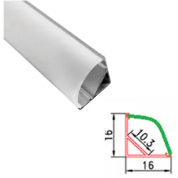 Set rama aluminiu 1m colt rotund 16x16/10.3mm 66926 Spin