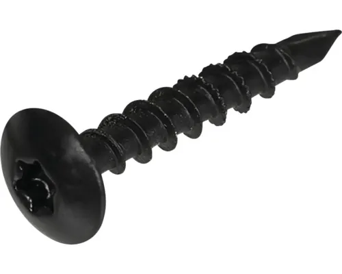 Șuruburi pentru garduri cu cap bombat Ø4,5x40mm Dresselhaus JD Black Edition, 30 buc. pac