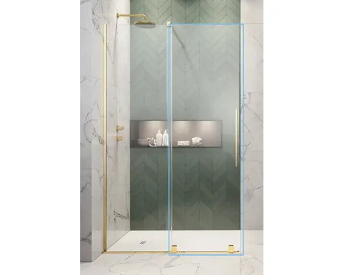 Ușă culisantă Radaway Furo Gold deschidere dreapta, 60x200 cm, sticlă securizată transparentă, profil auriu buc