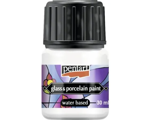Culoare pentru sticlă și porțelan Pentart alb 30 ml buc