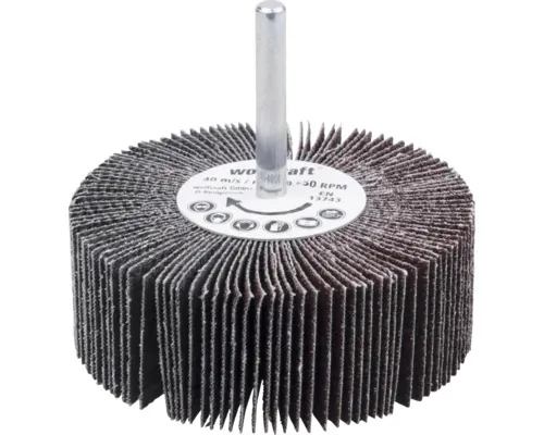 Perie abrazivă Wolfcraft Ø80mm x 30mm, granulație 60 buc
