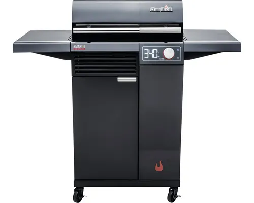 Grătar electric Char-Broil Smart-E TRU-Infrared 2.0 2,4 kW suprafață de gătit 39x57 cm negru incl. mese laterale pliante, cablu buc