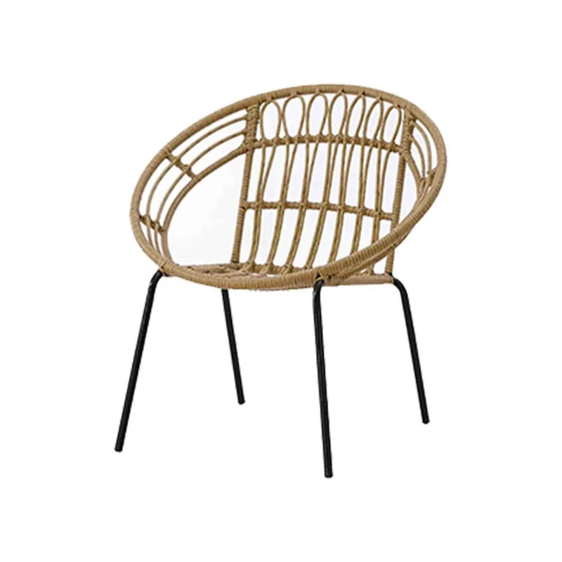 SCAUN TERASA AIMEE, 72X65X77 CM, RATAN PE, PICIOARE OTEL VOPSIT ELECTROSTATIC, CULOARE NATUR