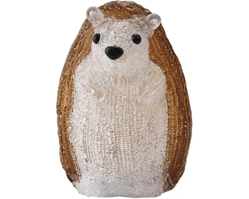 Figurină decorativă Lafiora Arici LED acril H15 cm maro alb buc