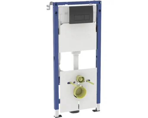 Rezervor WC încastrat Geberit Duofix cu cadru de instalare, pentru pereți ușori, 50x112 cm, incl. clapetă de acționare Delta 50 negru buc