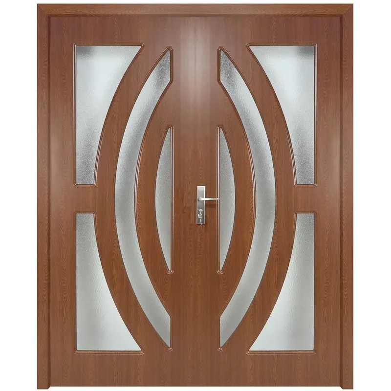 Usa de interior din lemn, dubla, cu geam, SuperDoor F11-120-S, stanga / dreapta, stejar inchis, 120 x 203 cm buc