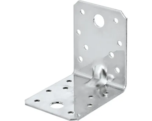 Colțar metalic perforat Alberts 70x70x55x2 mm, oțel inoxidabil, rigidizat buc