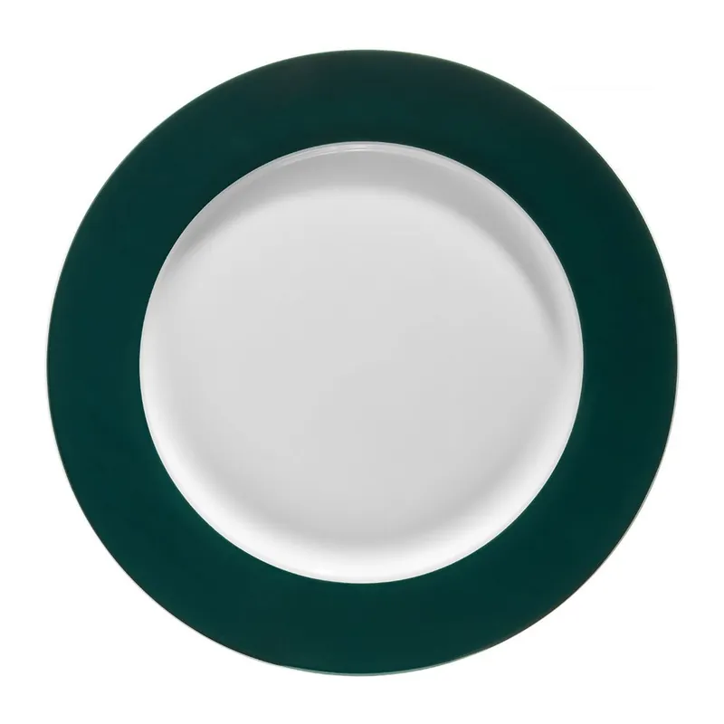 Farfurie portelan, plata, verde/alb, 27 cm, aura g