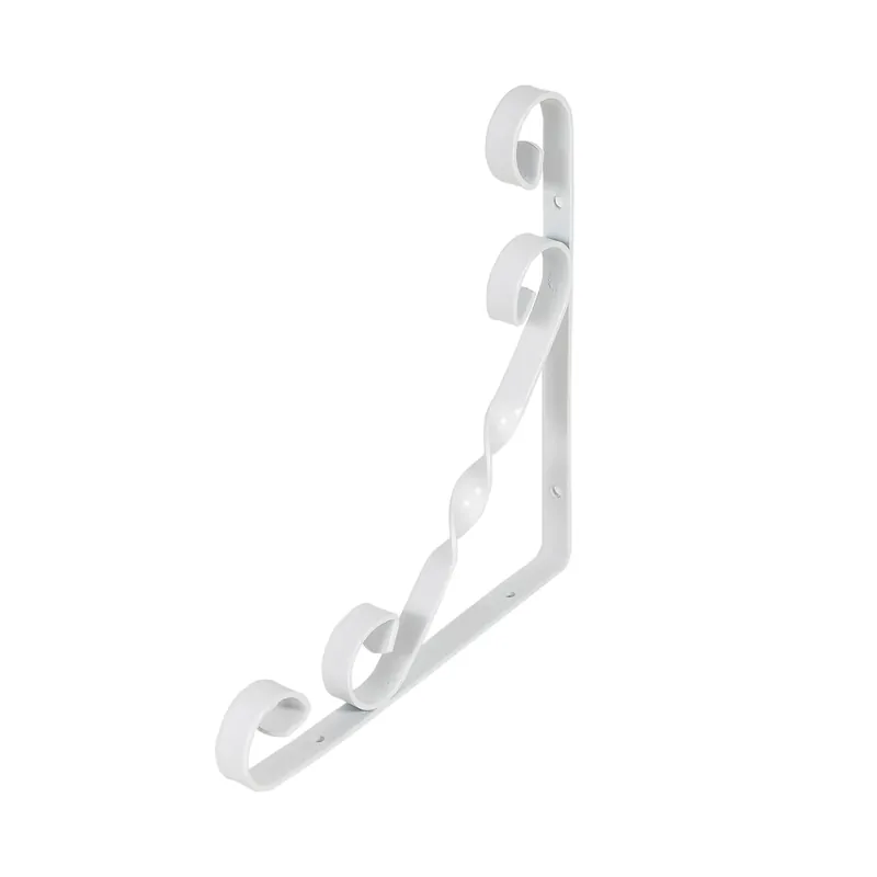 Consola decorativa, din otel, alb, 205 x 205 x 14 mm buc