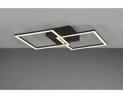 Plafonieră REAL Trail cu LED integrat, 20W, 2250 lumeni, neagră buc