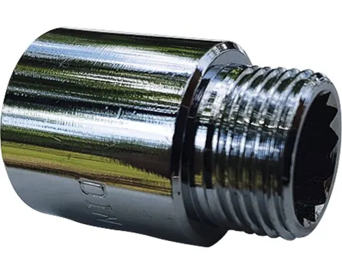 Prelungire din alamă cromată 1/2”x15 mm buc