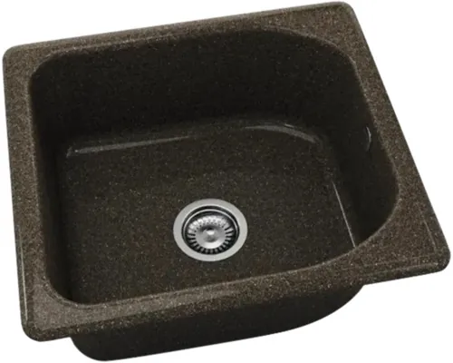 Chiuvetă bucătărie granixit 1 cuvă FAT Brownie 60x51 cm maro buc