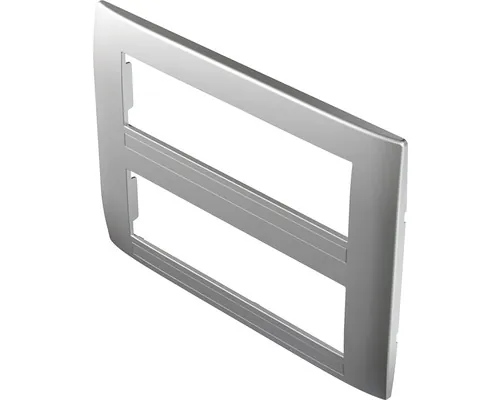 Ramă aparataje TEM Soft 2x7 module, argintiu buc